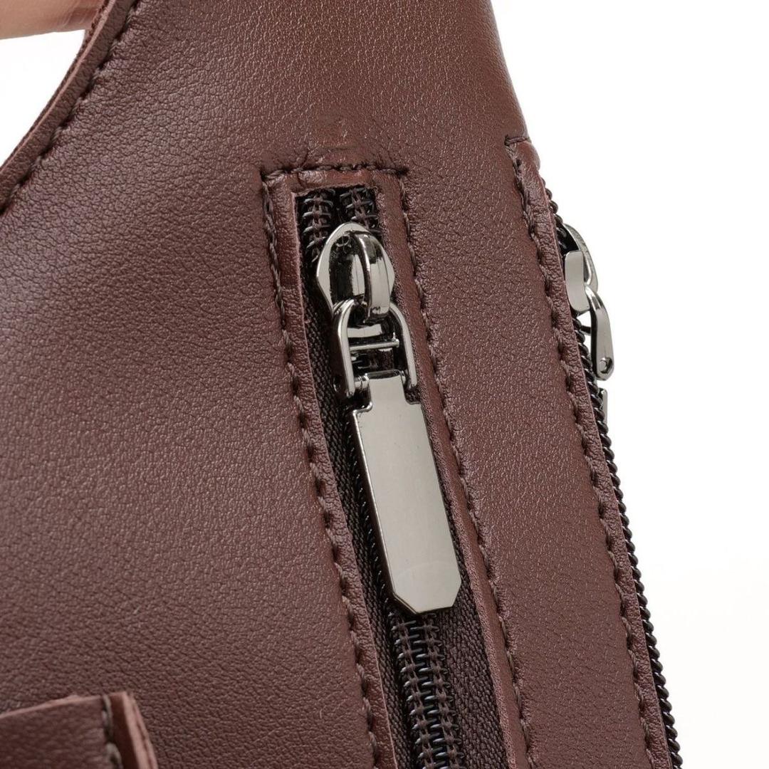 Men's Leather Chest Rig Bag — Dual Pocket Tactical Ves