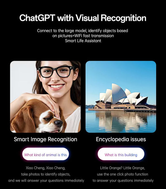 Yesido AI Smart Glasses – Voice Interaction & HD Recording