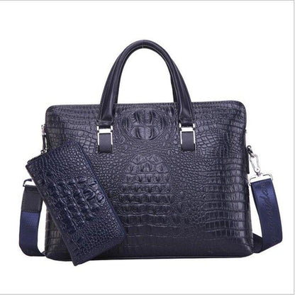 CROC TEXTURED LEATHER BAG