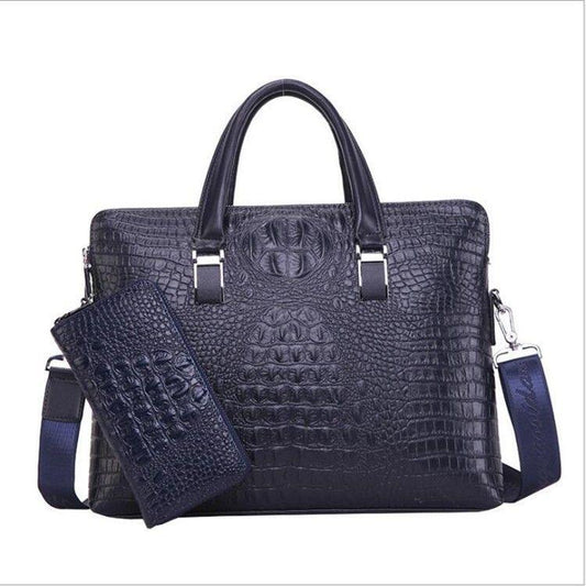CROC TEXTURED LEATHER BAG