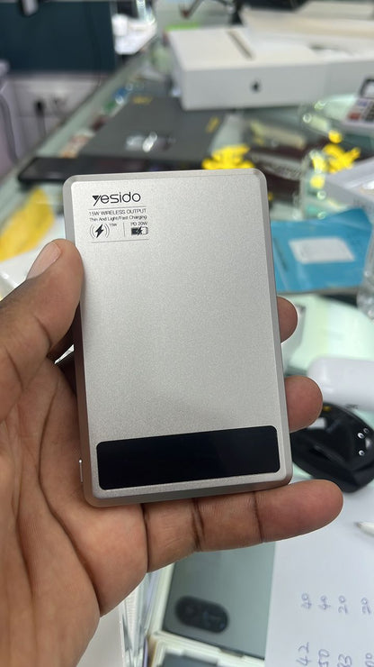 YESIDO YP66 ULTRA SLIM 5000MAH WIRELESS POWER BANK – 20W QUICK CHARGE