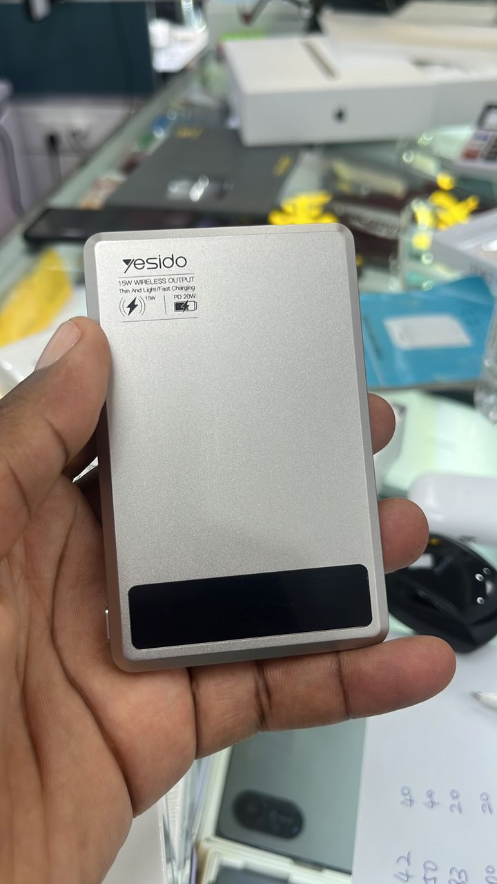 YESIDO YP66 ULTRA SLIM 5000MAH WIRELESS POWER BANK – 20W QUICK CHARGE