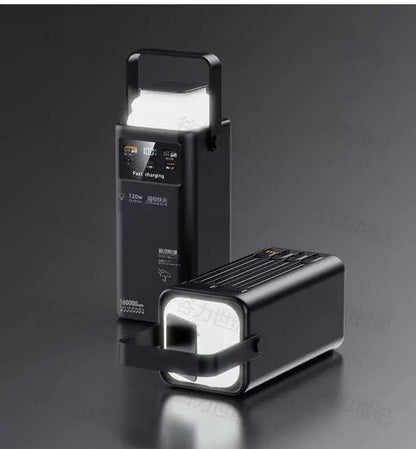 160000mAh Outdoor Power Bank – 120W Fast Charging & LED Light