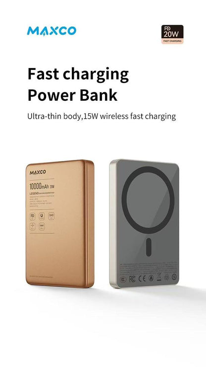 MAXCO MP39 10000mAh Magnetic Wireless Power Bank
