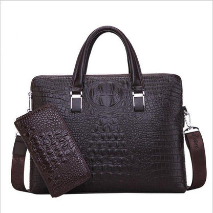 CROC TEXTURED LEATHER BAG