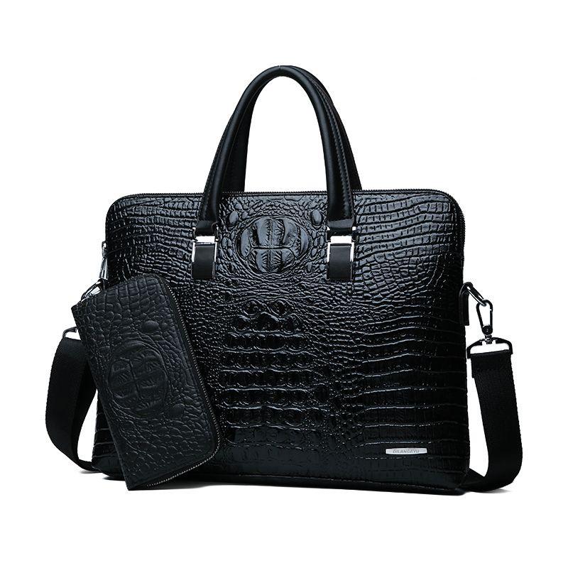CROC TEXTURED LEATHER BAG