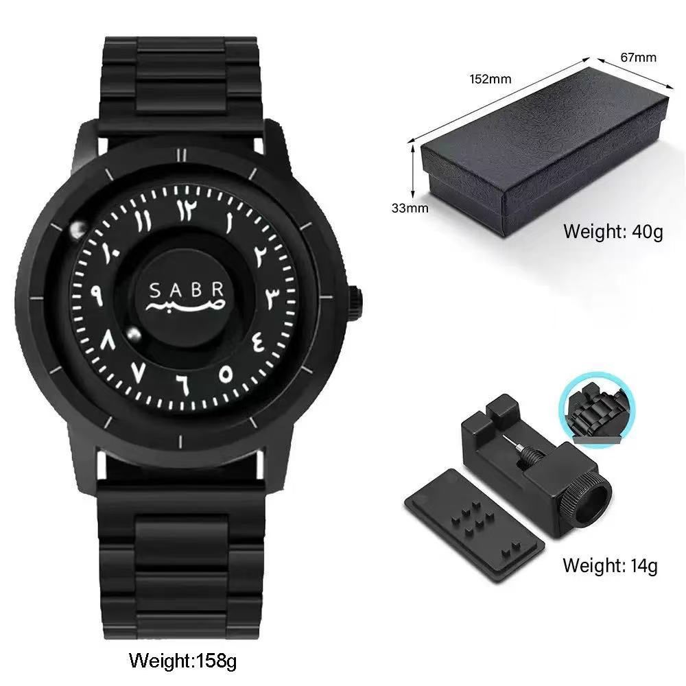 SABR MAGNETIC BALL WATCH — ARABIC NUMERALS STEEL BRACELE