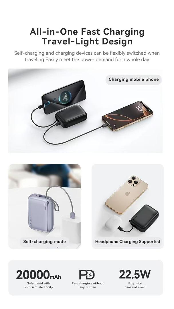 MAXCO MP52 20000mAh Cube Fast Charging Power Bank