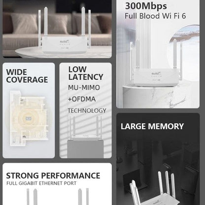 WR900 4G/5G WiFi 6 Wireless Router – 300Mbps, SIM Card, 5000mAh