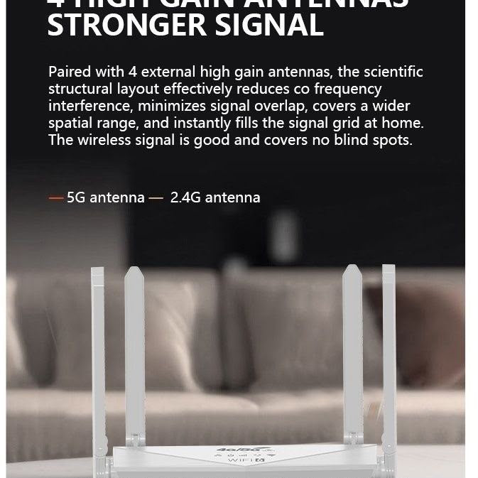 WR900 4G/5G WiFi 6 Wireless Router – 300Mbps, SIM Card, 5000mAh