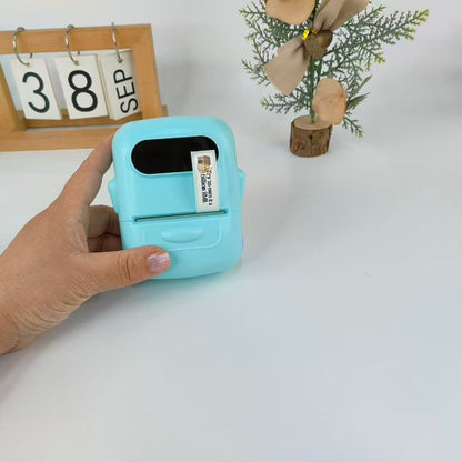P50 Label Printer open compartment showing label roll