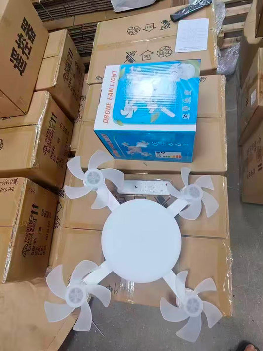 Drone Fan Light – quadcopter-style ceiling fan with LED