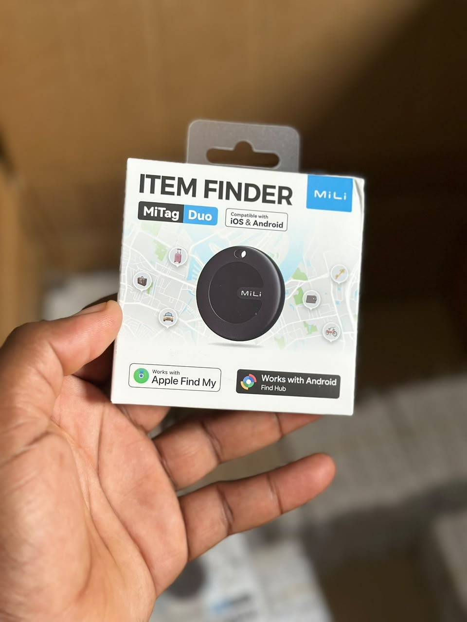 MiLi MiTag Duo Item Finder compatible with Apple Find My and Android Find Hub