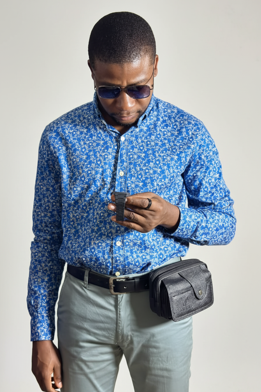 MEN'S LEATHER WAIST BAG — MULTI-POCKET BELT POUCH