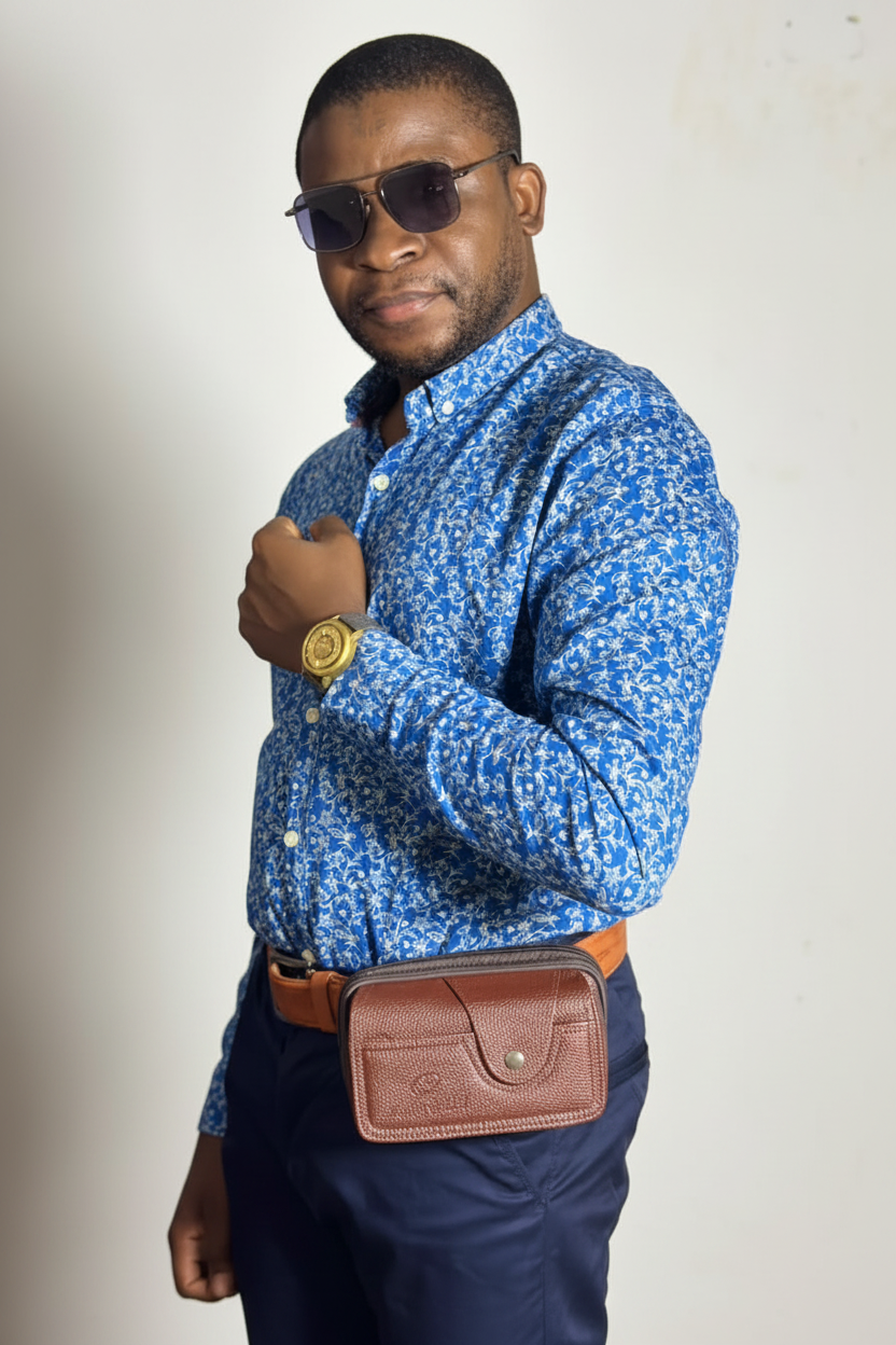 MEN'S LEATHER WAIST BAG — MULTI-POCKET BELT POUCH